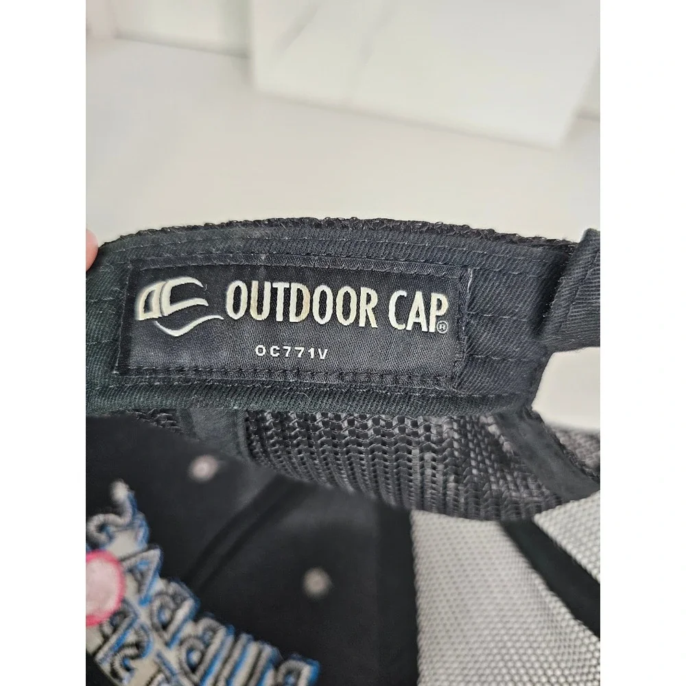 Outdoor Cap Bubba's Sweet Spot Pensacola Grey Black Trucker Hat Golf Cap Preppy